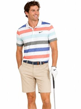 Nike Golf Dri-FIT Striped Polo Shirt Men’s Medium Multicolor Performance Casual